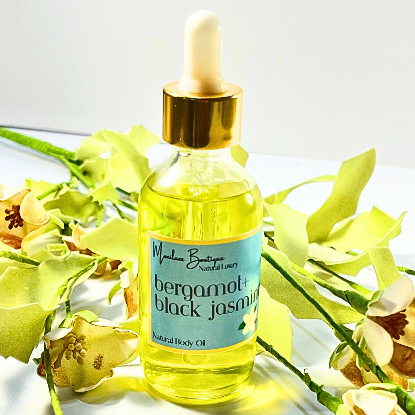 4oz Body Silk Oil - Bergamot Black Jasmine