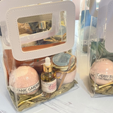 Clear Handbag Gift Set - Orchids - Moniluxx Boutique
