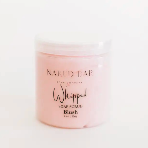 Blush Whipped Soap Scrub w/Shower Pouf - Moniluxx Boutique