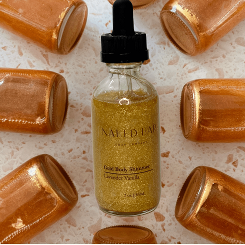Golden Shimmer Oil | Lavender Vanilla - moniluxxboutique